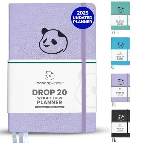 Panda Planner Drop 20 Weight Loss Planner in Light Purple for wellness