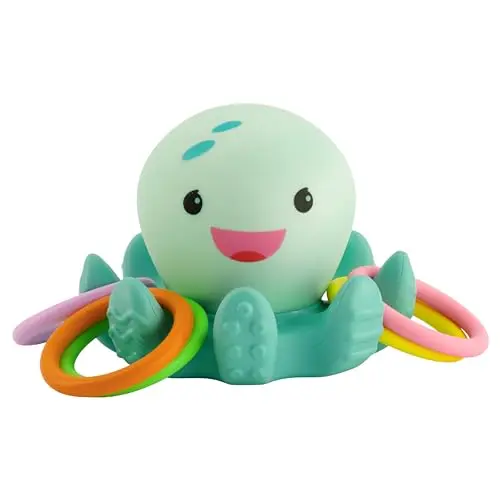 Infantino light-up octopus ring catcher toy for bath time