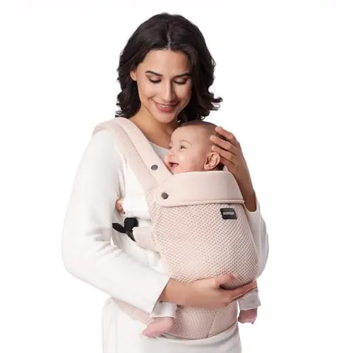 Momcozy breathable mesh baby carrier with X-back design