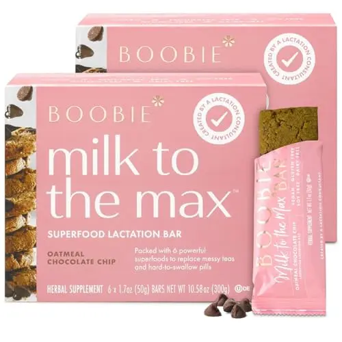 Boobie Bar Oatmeal Chocolate Chip Lactation Bar for breastfeeding