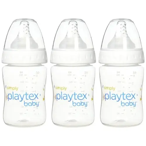 Playtex Baby Simply Playtex Complete Tummy Comfort Baby Bottles, 6 ounce clear set