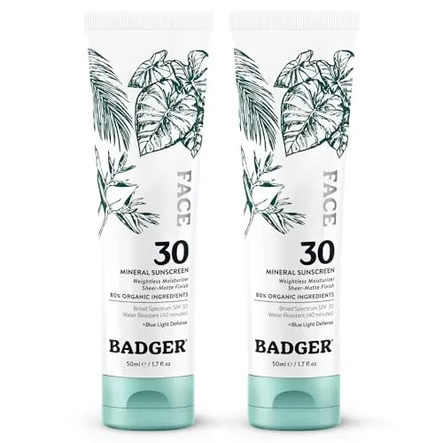 Badger Face Sunscreen SPF 30 2-pack tubes