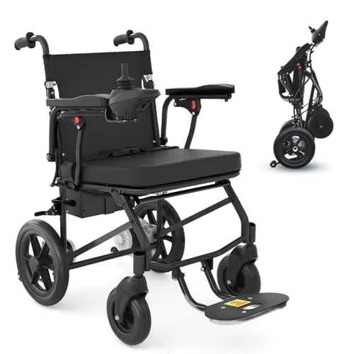 RehabRolls black compact portable electric wheelchair