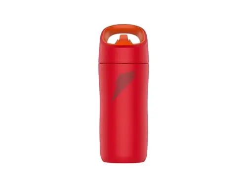 Gatorade Kids' Rookie 12 oz stainless steel water bottle in red with carrying handle