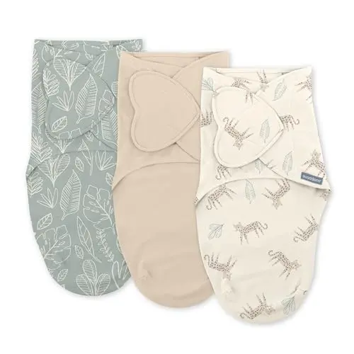 SwaddleMe 3-pack of baby swaddles in a sun pattern design