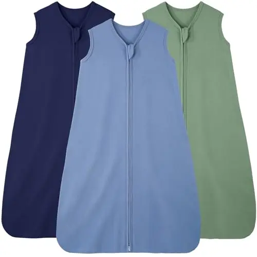 FIEMOL 3-pack baby sleep sacks in cyan color