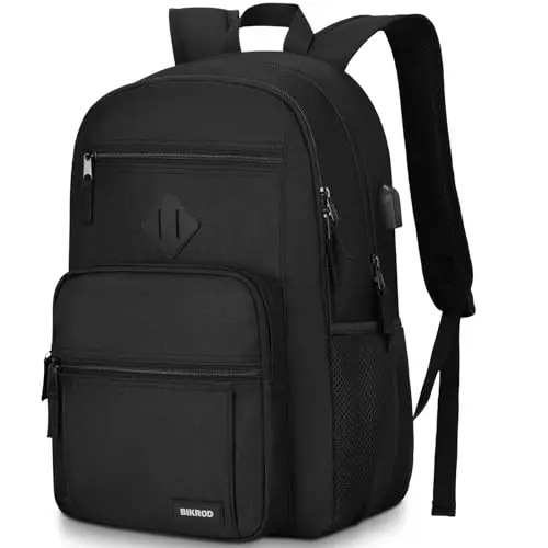 BIKRDO lightweight black casual daypack