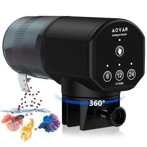 Aoyar automatic fish feeder with slider for portion control
