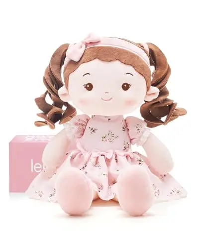 LeyaDoll 16-inch Princess Breeze soft baby rag doll in a blue outfit