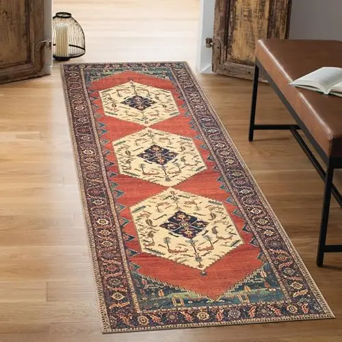Keen Home Design vintage Moroccan style washable runner rug