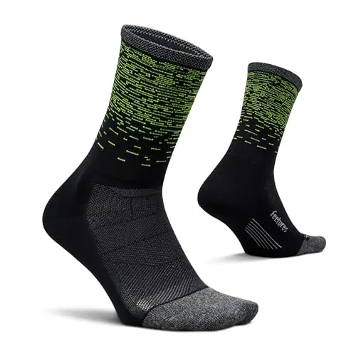 Feetures Elite Ultra Light Cushion Mini Crew Sock in light wave color
