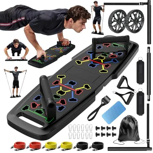 MQRW multifunctional push up board with resistance bands and accessories