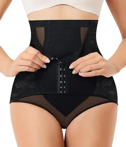 Nebility plus size tummy control shorts with adjustable buckles