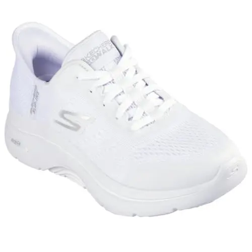 Skechers Women's Go Walk Arch Fit 2.0 Valencia Hands Free Slip-Ins Sneaker in white