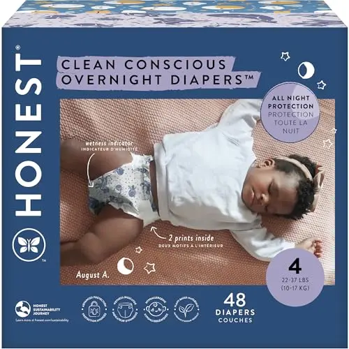 The Honest Company Overnight Diapers with cozy cloud design