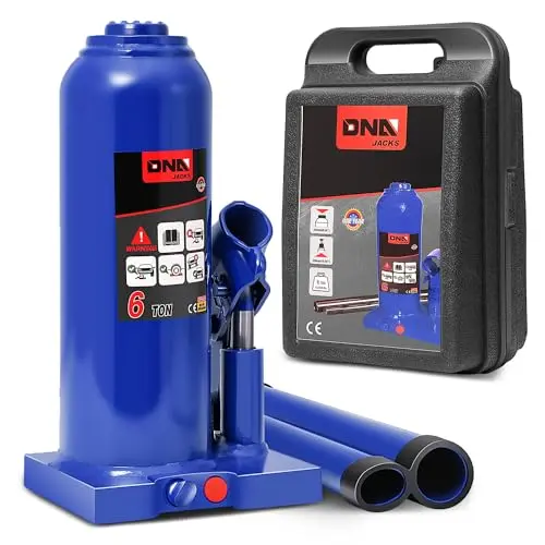 DNA Motoring blue 6-ton welded hydraulic bottle jack