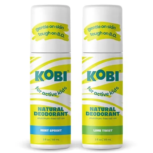 Kobi Kids Deodorant product image showing roll-on bottle