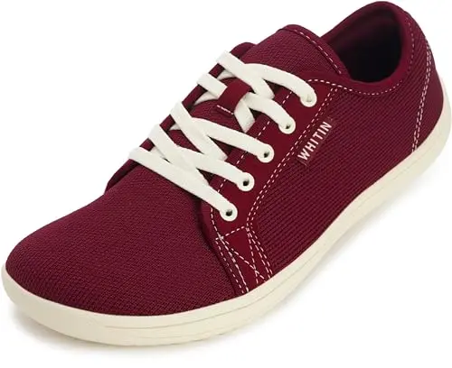 WHITIN women's minimalist barefoot shoes with a knitted upper and wide toe box