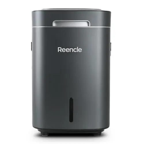 Reencle Prime Electric Composter in silver on a kitchen countertop