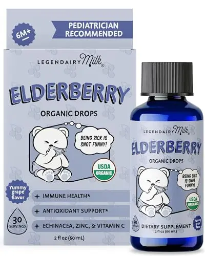 Legendairy Milk Organic Elderberry Syrup for babies and toddlers