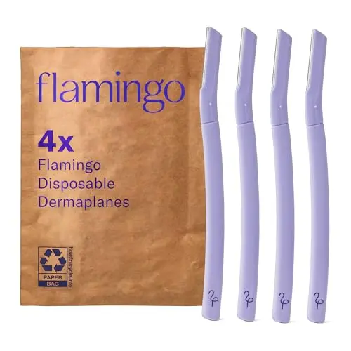 Flamingo Dermaplane Razor for women, disposable face razors in pack of 4