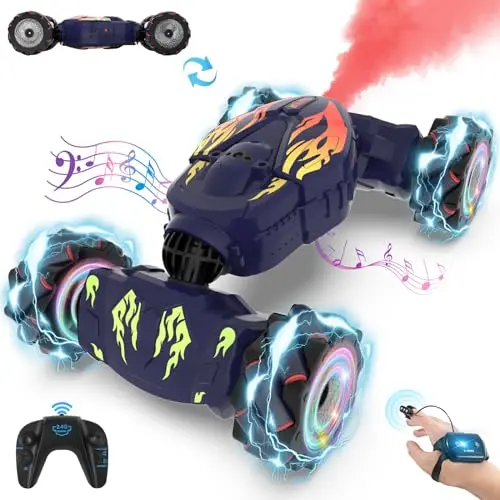 Nitigo orange and black gesture-sensing RC stunt car