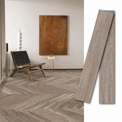 MULGREAT Smoky Gray Pine Thick Vinyl Plank Flooring