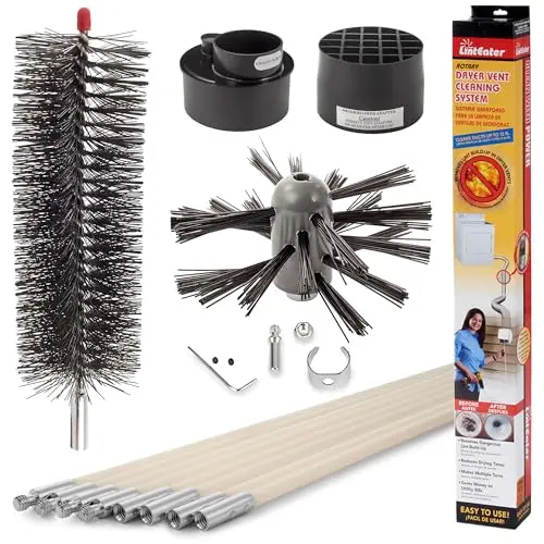 Gardus LintEater rotary dryer vent cleaning kit with brush and rods