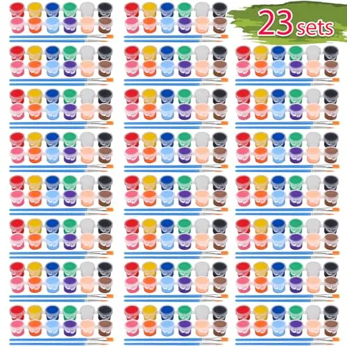 322PCS Washable Acrylic Paint set with multiple colors and brushes