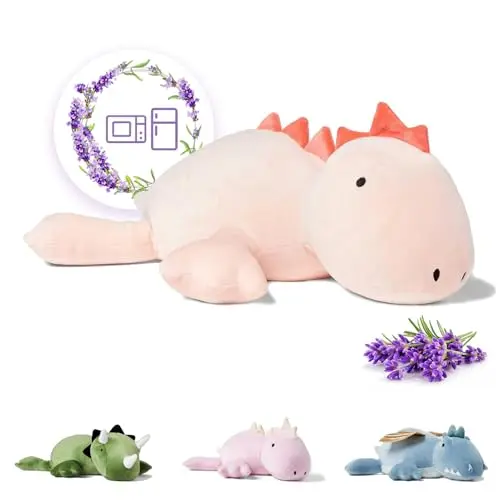 KOWSI Stegosaurus dinosaur heating pad plush with weighted beads