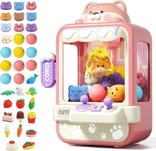 Jovow mini claw machine for kids with prizes and sound control