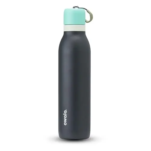 Owala FreeSip Twist 24oz insulated stainless steel bottle in Foggy Tide