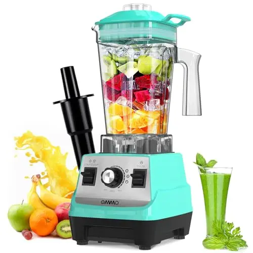 OMMO Blender 1800W in turquoise with 60oz pitcher