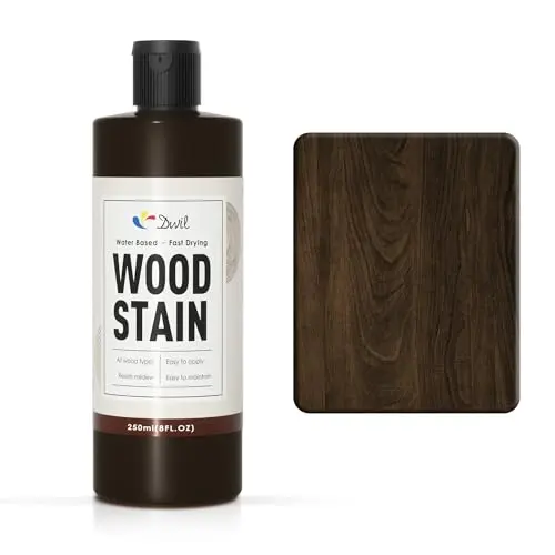 DWIL Water Based Wood Stain bottle in Black Walnut color