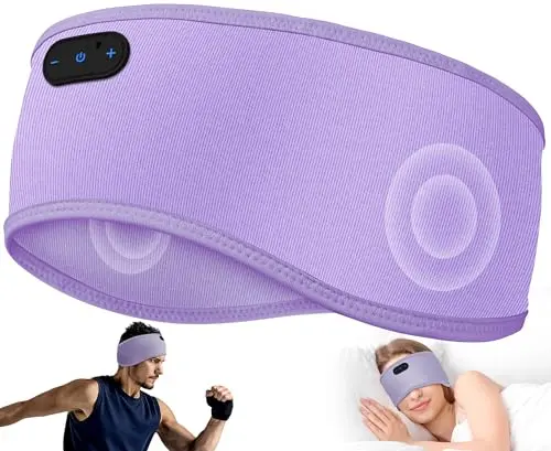 Musicozy bamboo cotton headband in lavender purple