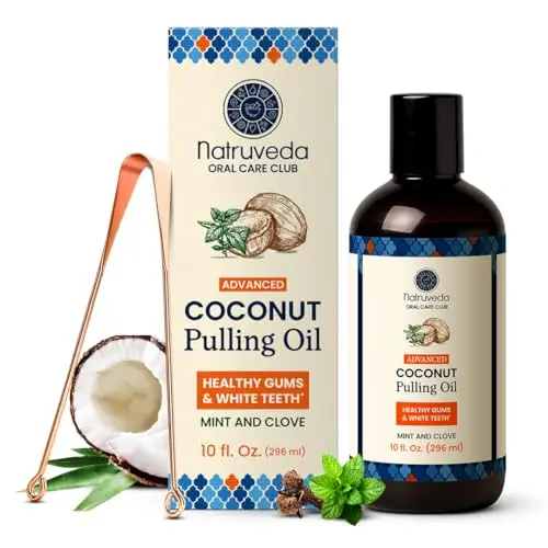 Natruveda Coconut Oil Pulling Mouthwash bottle