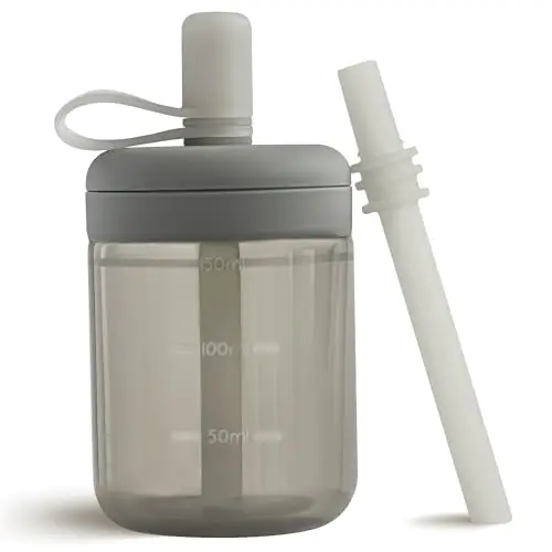 Moonkie clear silicone straw cup for toddlers