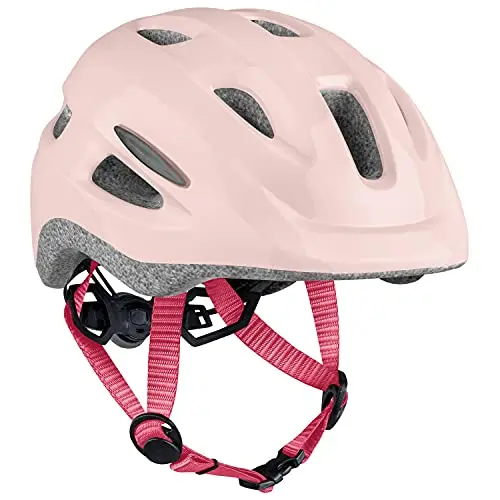 Retrospec Scout Toddler Bike Helmet in Blush color with built-in visor
