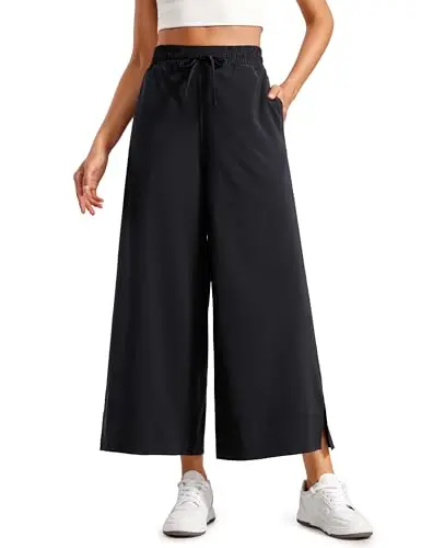 CRZ YOGA women's lightweight wide leg cropped lounge pants