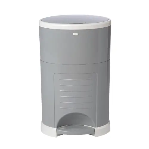Diaper Dekor Plus gray hands-free step-on diaper pail