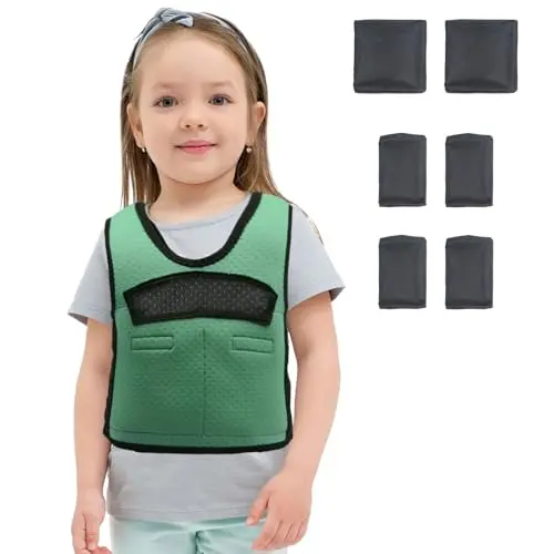 Oboist Compression Vest for Kids in green with removable weights