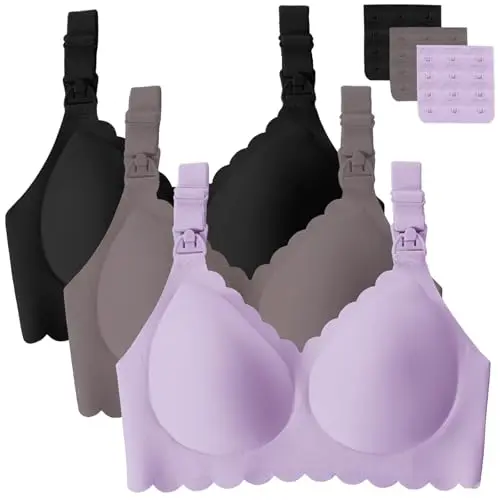Gailife 3-pack seamless wireless maternity nursing bras