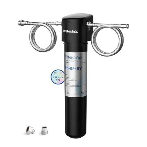 Waterdrop UA-5Y long-life under sink water filter system in a modern black finish