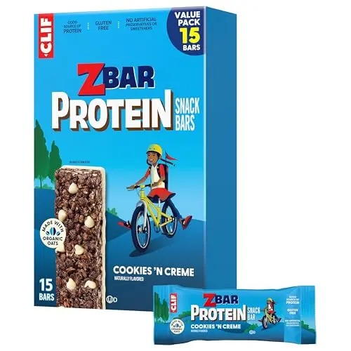 Box of Zbar Protein Cookies 'N Creme crispy snack bars