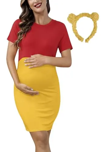 For G and PL Halloween Winnie the Pooh Maternity Nursing Dress