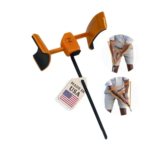 Orange Whip Putt Master putting aid with adjustable arms and steel shaft