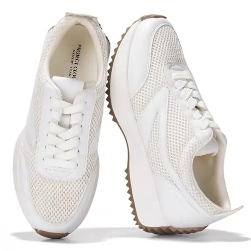 Project Cloud Serena White Sneakers with Memory Foam