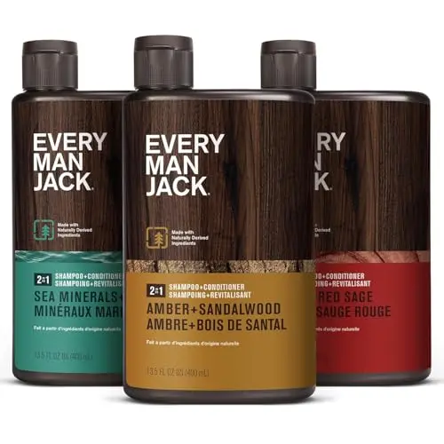 Every Man Jack shampoo conditioner variety pack three scents