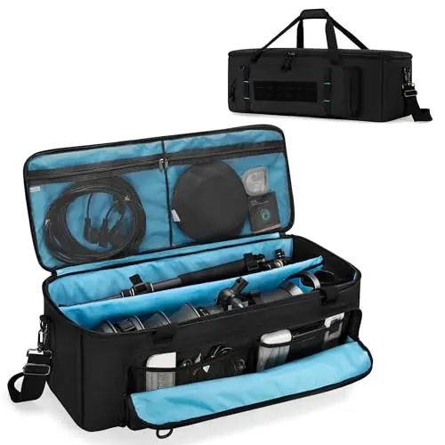 samdew 30-inch long black tripod bag with external buckles