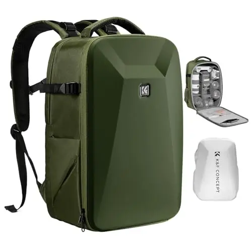 K&F CONCEPT hardshell camera backpack with laptop sleeve